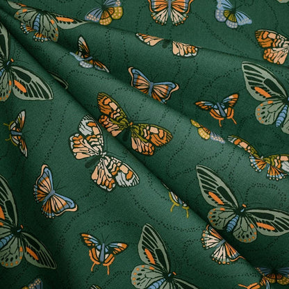Butterfly Cotton Fabric - Happy Camper Free Spirited - Maureen Cracknell for Art Gallery HPC-64604 - Sold by the Half Yard