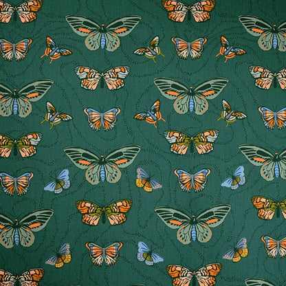 Butterfly Cotton Fabric - Happy Camper Free Spirited - Maureen Cracknell for Art Gallery HPC-64604 - Sold by the Half Yard