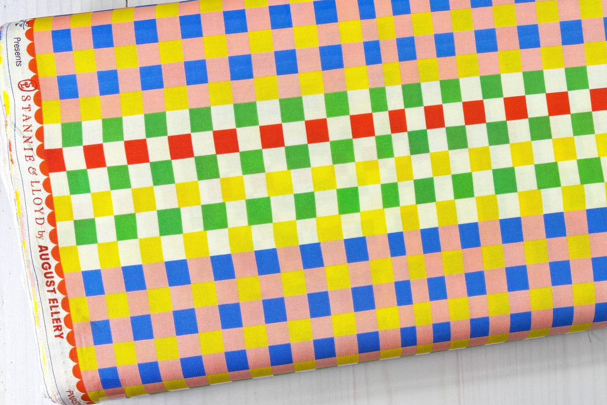 Checkered Past Mixie by Stannie & Lloyd August Ellery Collection of Free Spirit #PWAE014-MIXIE - Sold in Half Yard Increments
