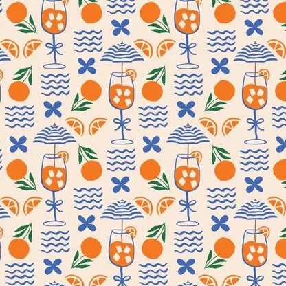 PREORDER March 27 | Italian Summer | Aeperol Spritz 229886 by Cloud9 | Sold by Half Yard