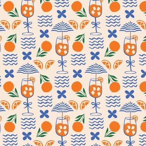 PREORDER March 27 | Italian Summer | Aeperol Spritz 229886 by Cloud9 | Sold by Half Yard