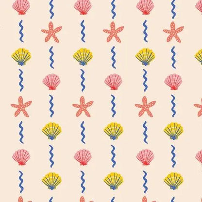 PREORDER March | Italian Summer | Seashell Stripes 229889 by Cloud9 | Sold by Half Yard