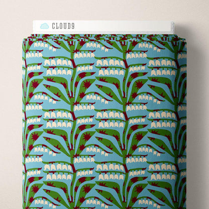 PREORDER Dec 26 | Folka Lily | Blue/Green 229902 by Cloud9 | Sold by Half Yard