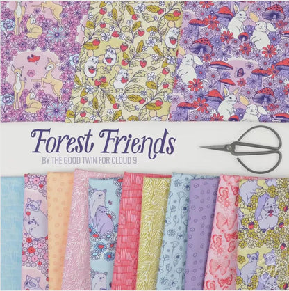 PREORDER Dec 26 | Forest Friends by The Good Twin | Strawberry Mice 228668 by Cloud9 | Sold by Half Yard