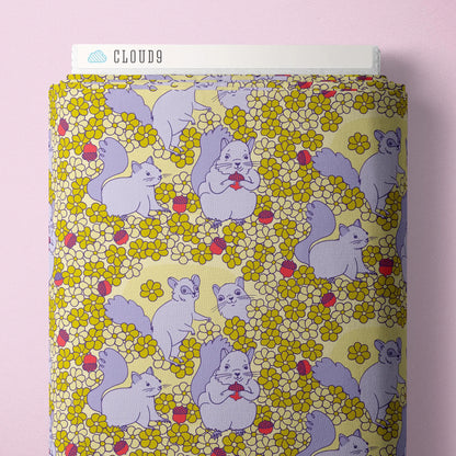 PREORDER Dec 26 | Forest Friends by The Good Twin | Playful Squirrels 228669 by Cloud9 | Sold by Half Yard