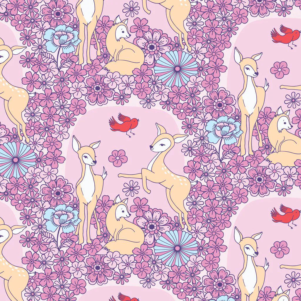PREORDER Dec 26 | Forest Friends by The Good Twin | Floral Deer 228666 by Cloud9 | Sold by Half Yard