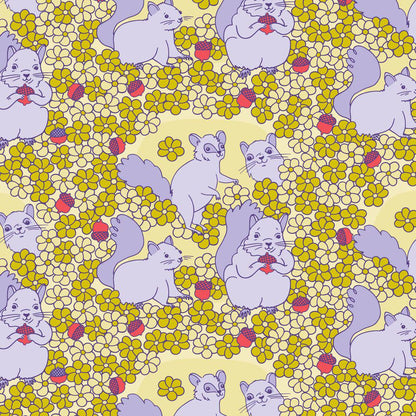 PREORDER Dec 26 | Forest Friends by The Good Twin | Playful Squirrels 228669 by Cloud9 | Sold by Half Yard