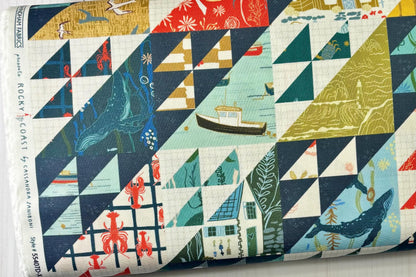 Rocky Coasts Whole Cloth in Multi (55407d-x) | Rocky Coast | Cassandra Zaniboni | Windham | Sold by Half Yard