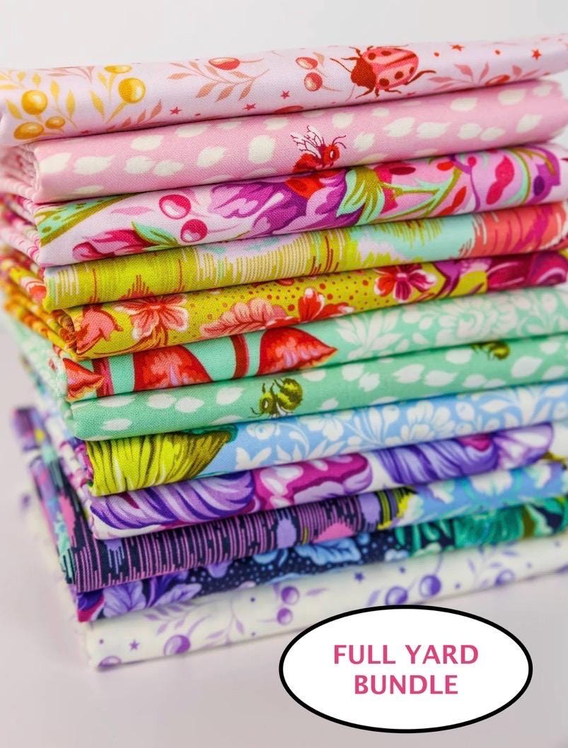 PRE-ORDER, Tula Pink Down to Earth Full Yard Bundle, FreeSpirit Fabrics, 100% Cotton, March 2027 Release