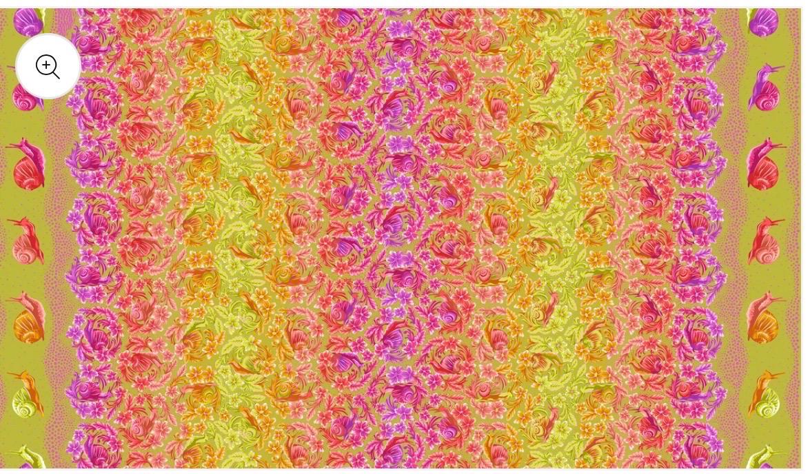 PRE-ORDER, Tula Pink Down to Earth, Snailed it! in Afterglow, FreeSpirit Fabrics, 100% Cotton, March 2027 Release