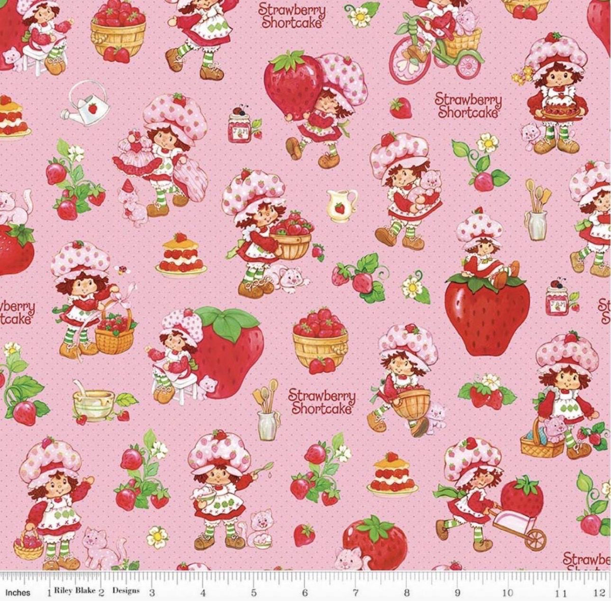 PRE-Order November | The World of Strawberry Shortcake™ Main Pink, Sold by Half Yard