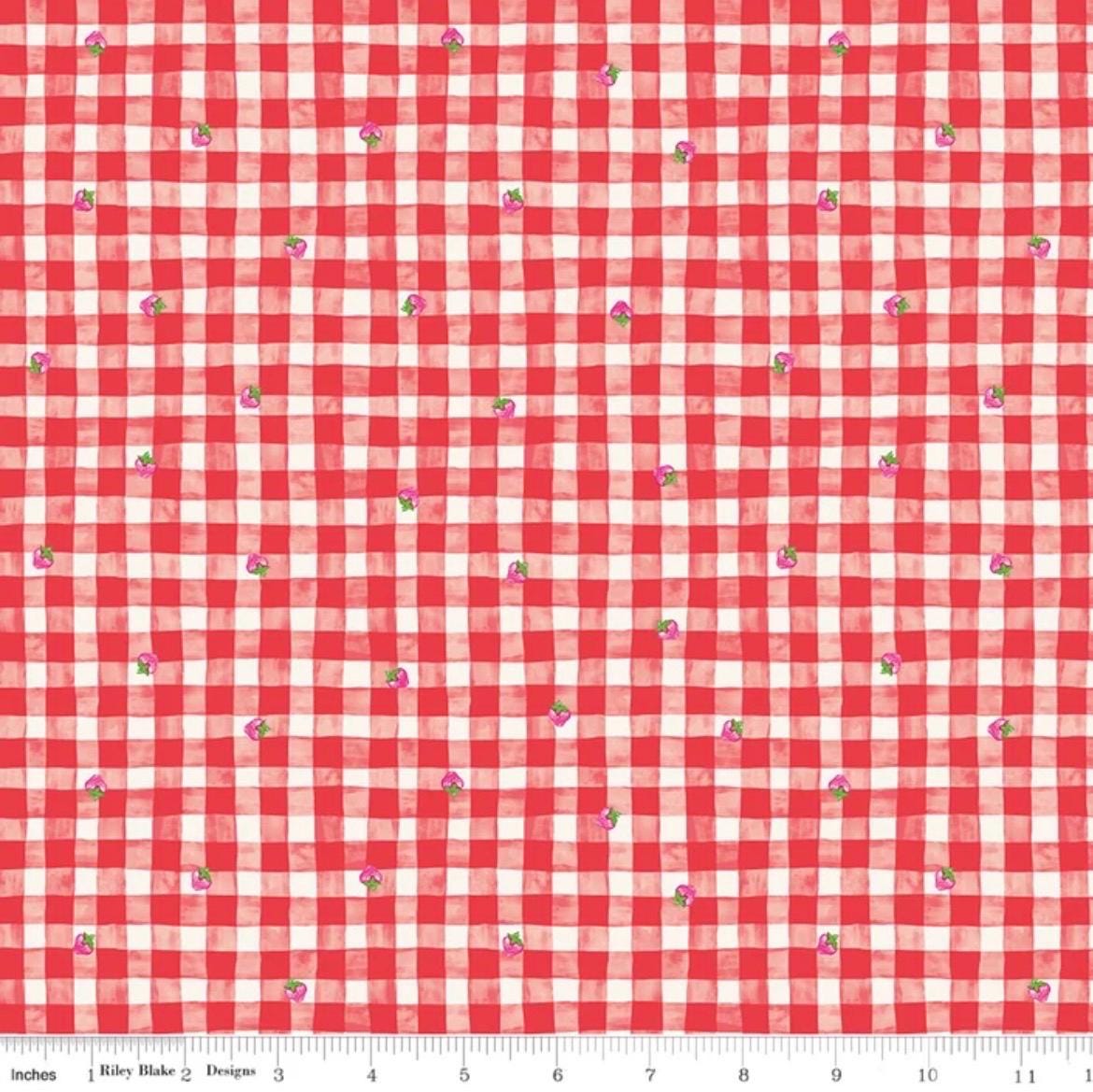 PRE-Order November | The World of Strawberry Shortcake™ Gingham Red, Sold by Half Yard