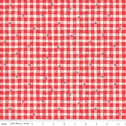 PRE-Order November | The World of Strawberry Shortcake™ Gingham Red, Sold by Half Yard