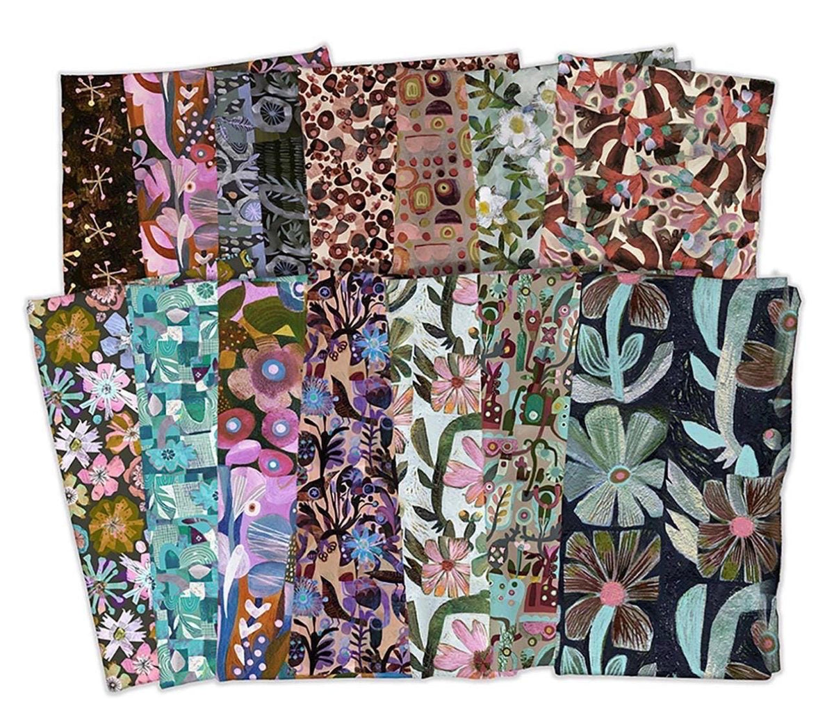 PRE-ORDER, Este MacLeod Botanica Half Yard Bundle, 14pc, Free Spirit Fabric, Cut In House, Florals, HY_BOTANICA14, January 2027 Release