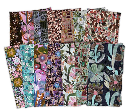 PRE-ORDER, Este MacLeod Botanica Fat Quarter Bundle, 14pc, Free Spirit Fabric, Cut In House, Florals, FQ_BOTANICA14, January 2027 Release
