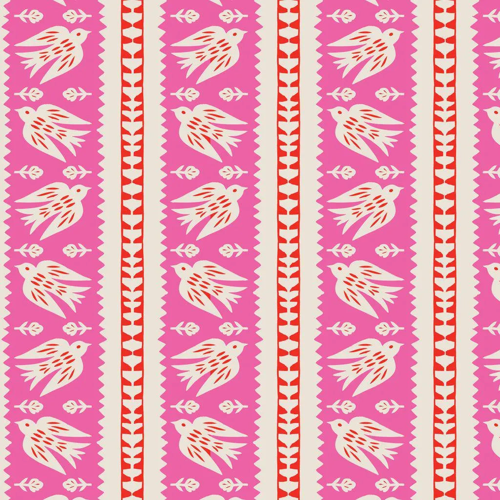 PREORDER Dec 26 | Folka Stripe | Pink 229915 by Cloud9 | Sold by Half Yard