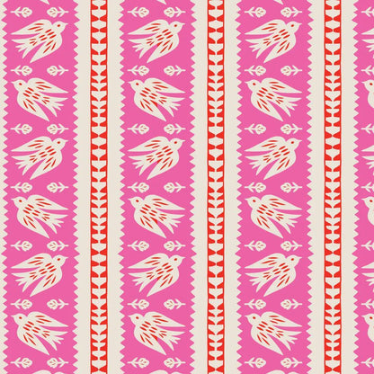 PREORDER Dec 26 | Folka Stripe | Pink 229915 by Cloud9 | Sold by Half Yard