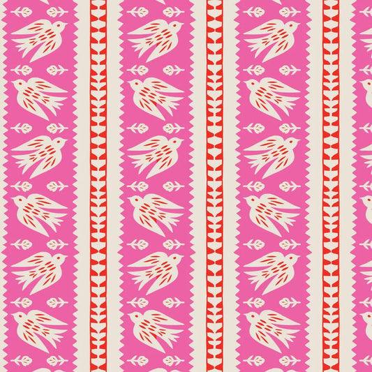 PREORDER Dec 26 | Folka Stripe | Pink 229915 by Cloud9 | Sold by Half Yard