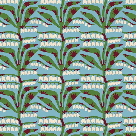 PREORDER Dec 26 | Folka Lily | Blue/Green 229902 by Cloud9 | Sold by Half Yard