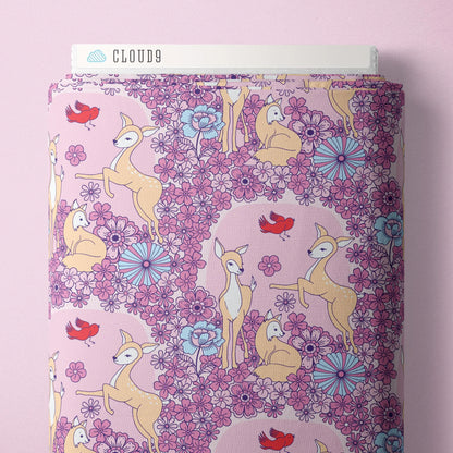PREORDER Dec 26 | Forest Friends by The Good Twin | Floral Deer 228666 by Cloud9 | Sold by Half Yard