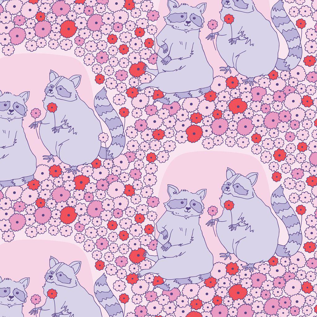 PREORDER Dec 26 | Forest Friends by The Good Twin | Sweet Raccoons 228667 by Cloud9 | Sold by Half Yard