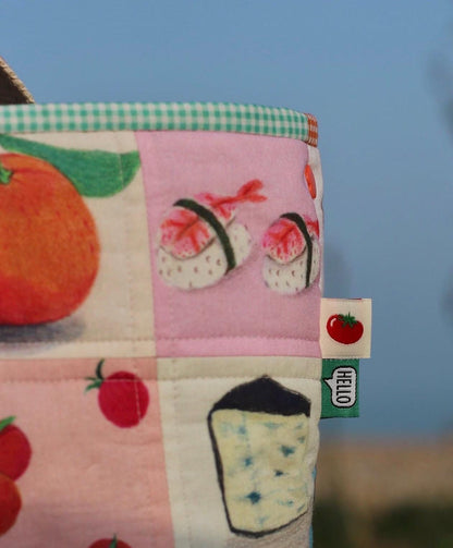 PRE-Order Heather Ross- Market - Cotton Lawn - Mushrooms on pale pink | Sold Half Yard - May 2027