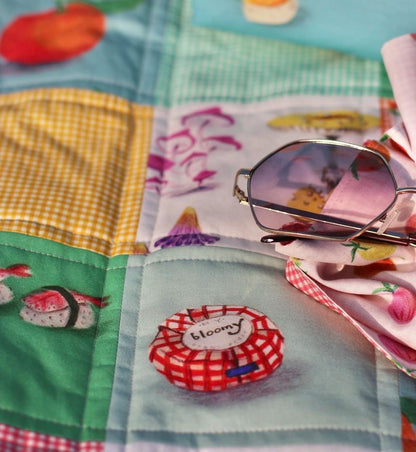 PRE-Order Heather Ross- Market - Cotton Lawn - Sushi on blue | Sold Half Yard - May 2027