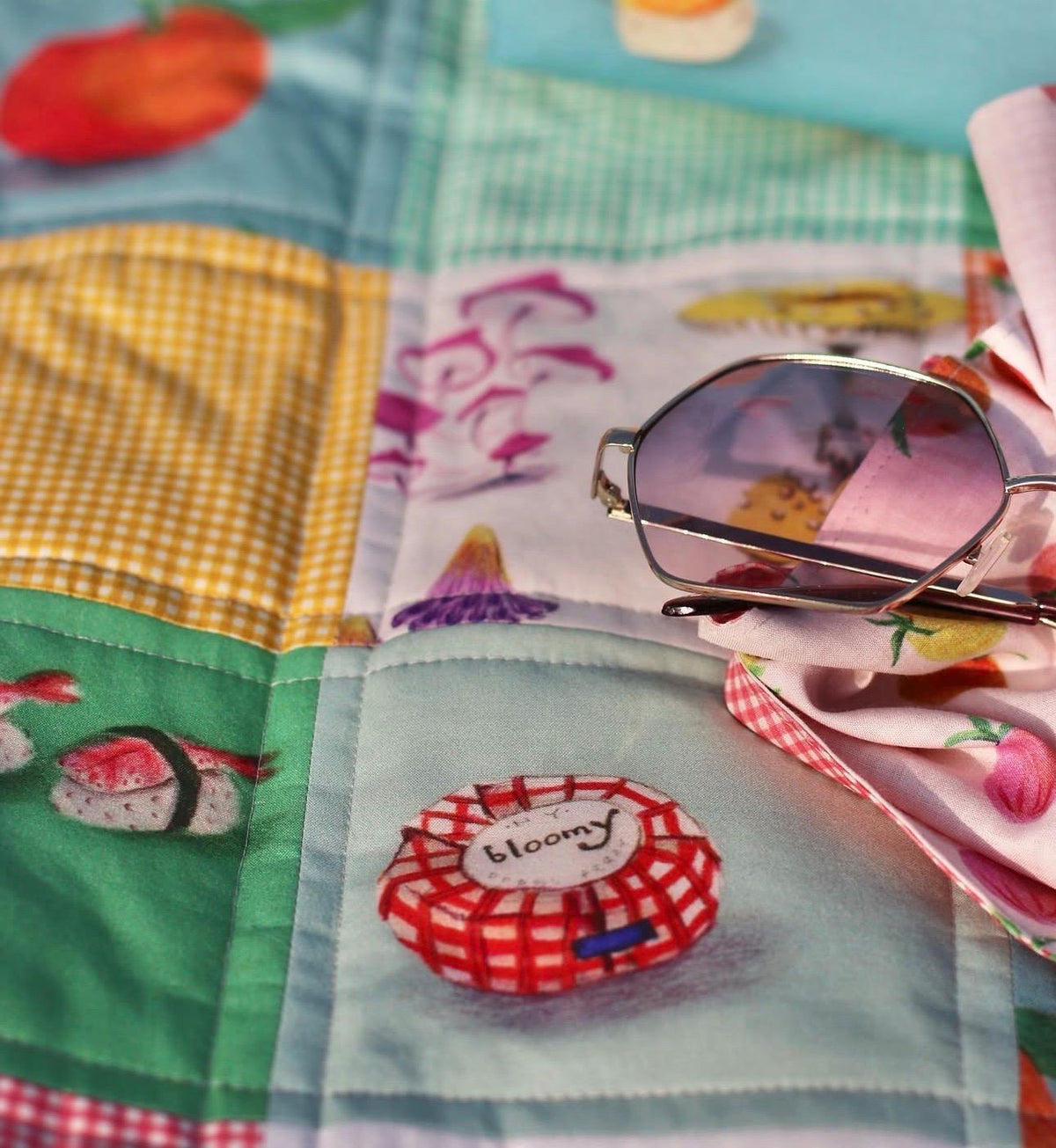 PRE-Order Heather Ross- Market - Cotton Lawn - Cheeses on vintage | Sold Half Yard - May 2027